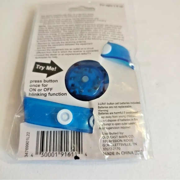 Patriotic Flashing Light Up Bracelet Red White Blue "I Love USA" Star Heart - Picture 4 of 6